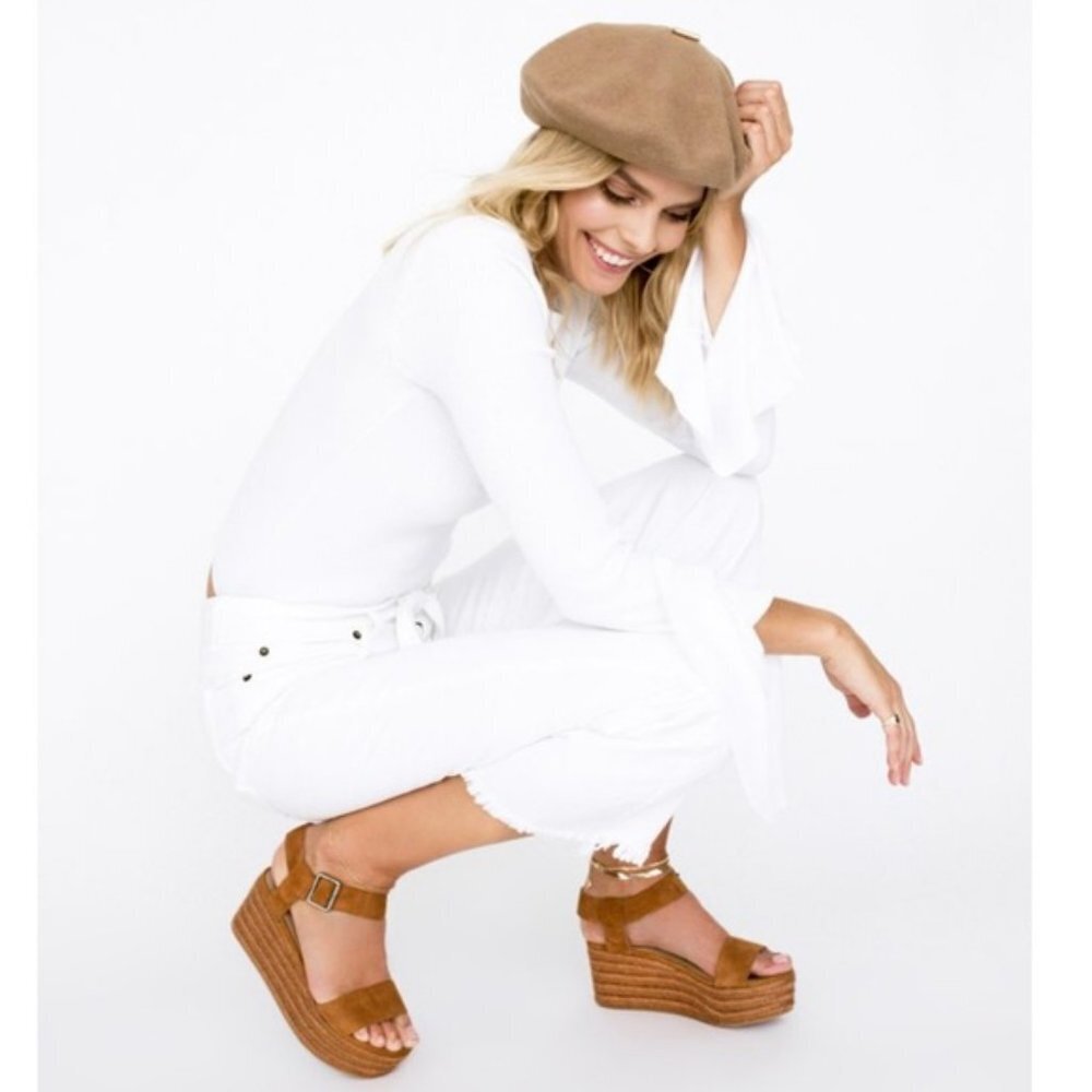 Amuse Society x Matisse Siena Leather Platform Sandals Tan Women‎ Size 10